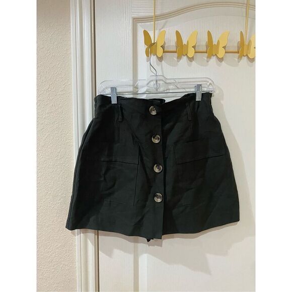 NWT ZARA Linen Blend Skort size medium - Picture 1 of 7